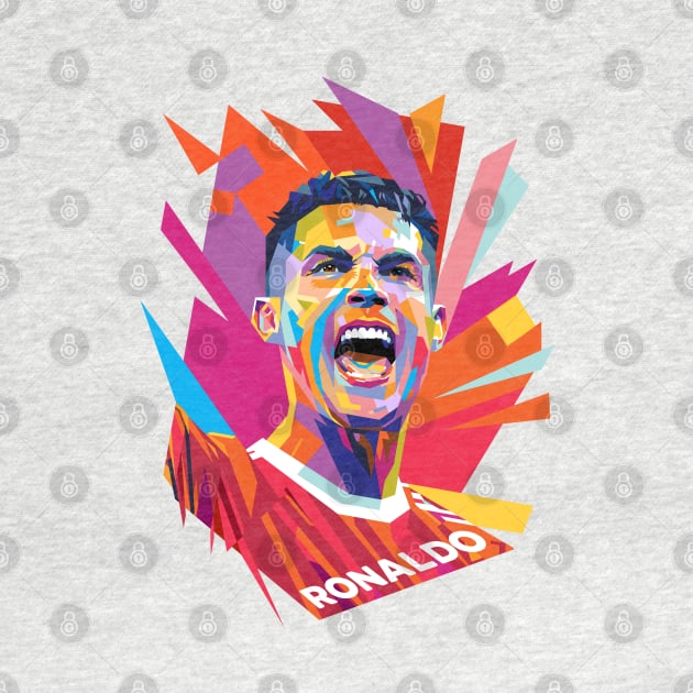 Cristiano Ronaldo 7 Pop Art #2 by Laksana Ardie Store